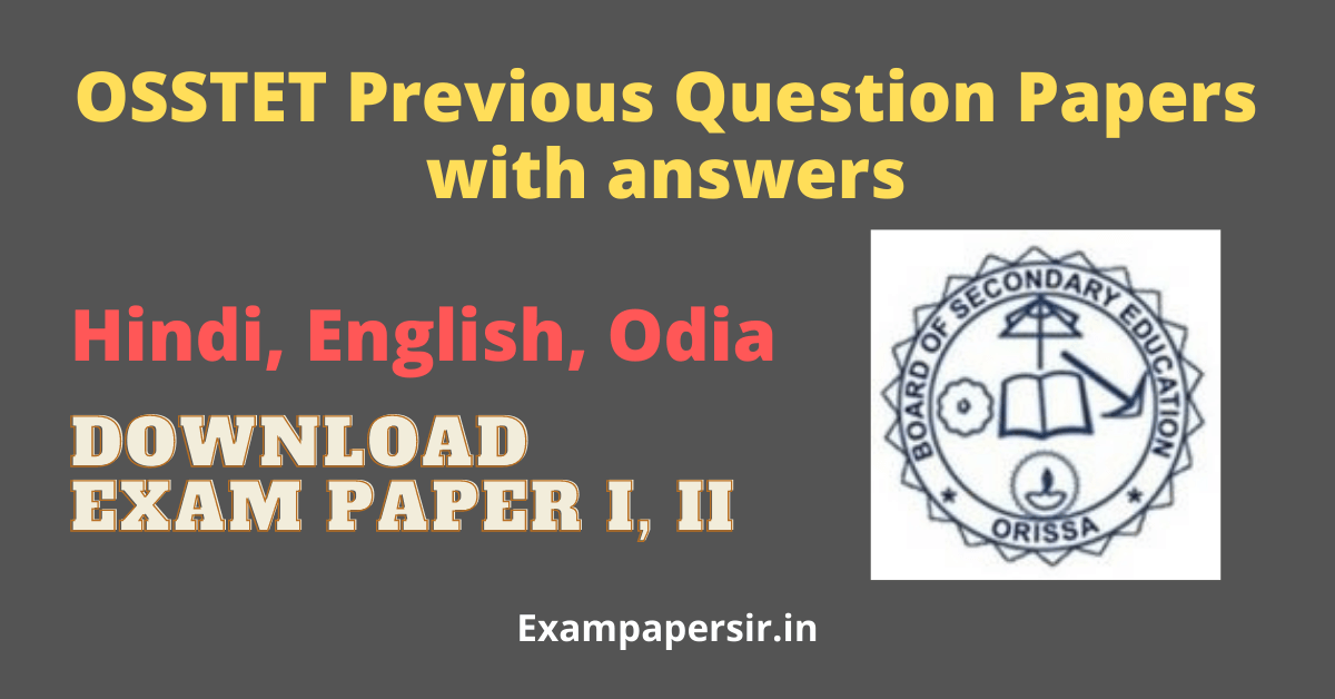 OSSTET-Previous-Question-Papers