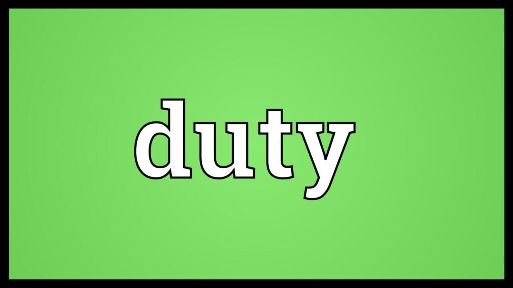 Duty Meaning in Hindi